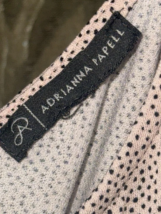 Adrianna Papell Light Pink Dotted Long-Sleeve Tunic - Picture 6 of 8